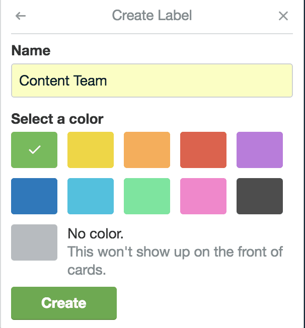 Naming Trello labels