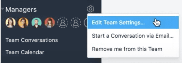 Edit team settings in Asana