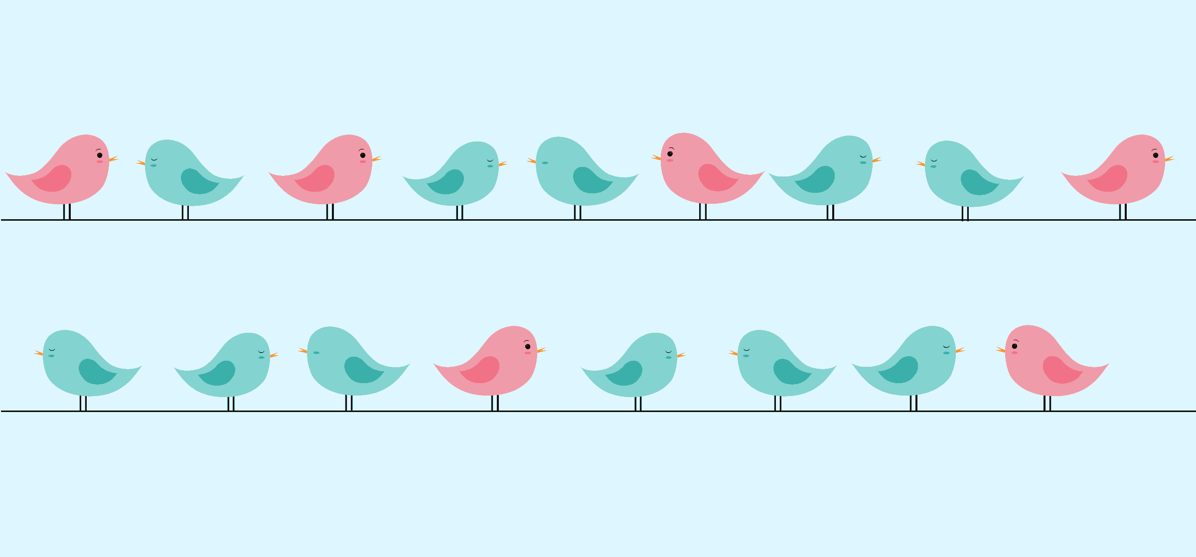 A group of birds of different colours, representing project prioritization.