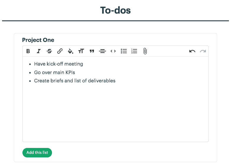 To-dos project