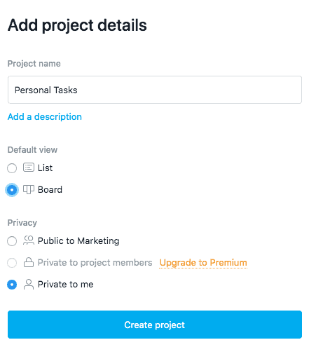 Asana Project Details