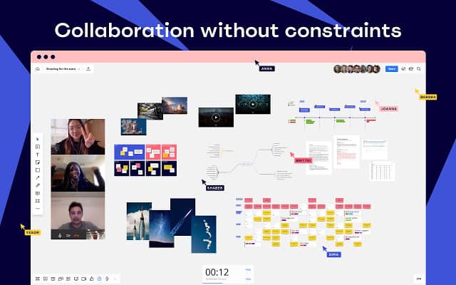 A screenshot of Miro, a remote work tool for collaboration.