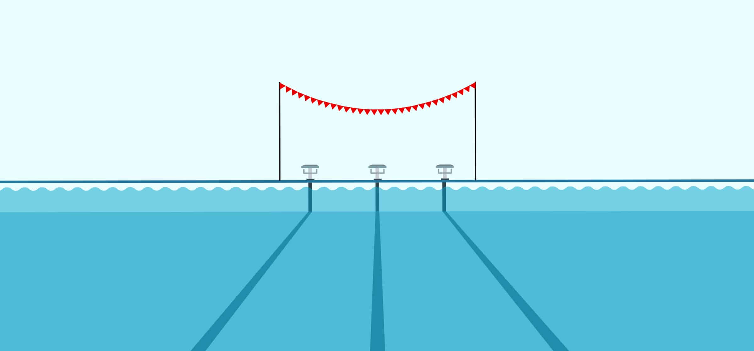 An illustration of a pool with swimming lanes, representing a sprint execution workflow.