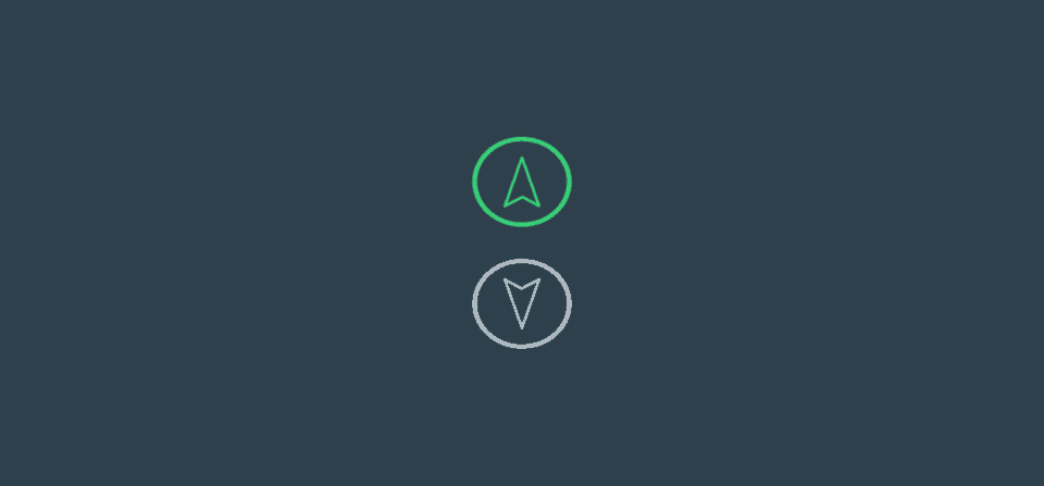 An illustration of elevator buttons, the up button glowing, representing the support ticket escalation workflow.