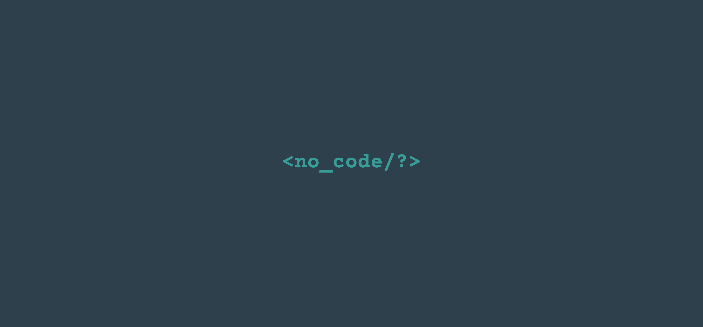 A code line, representing no code development