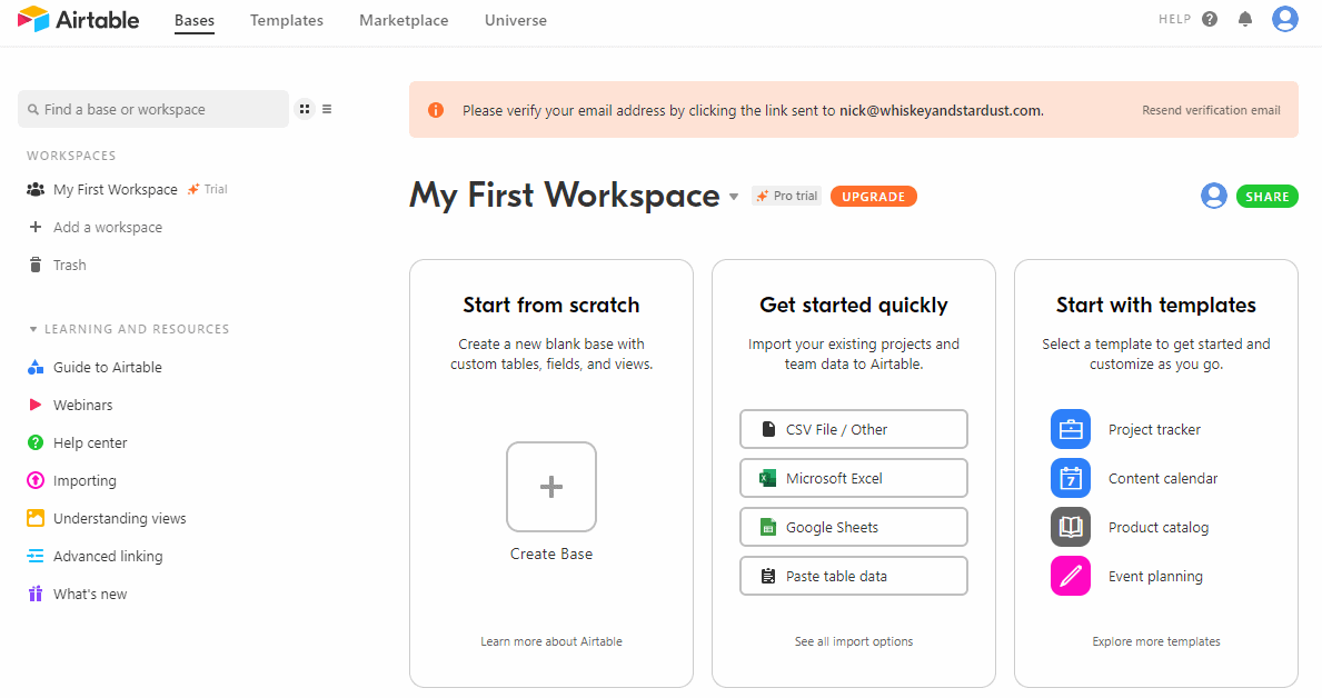 share airtable view using zapier