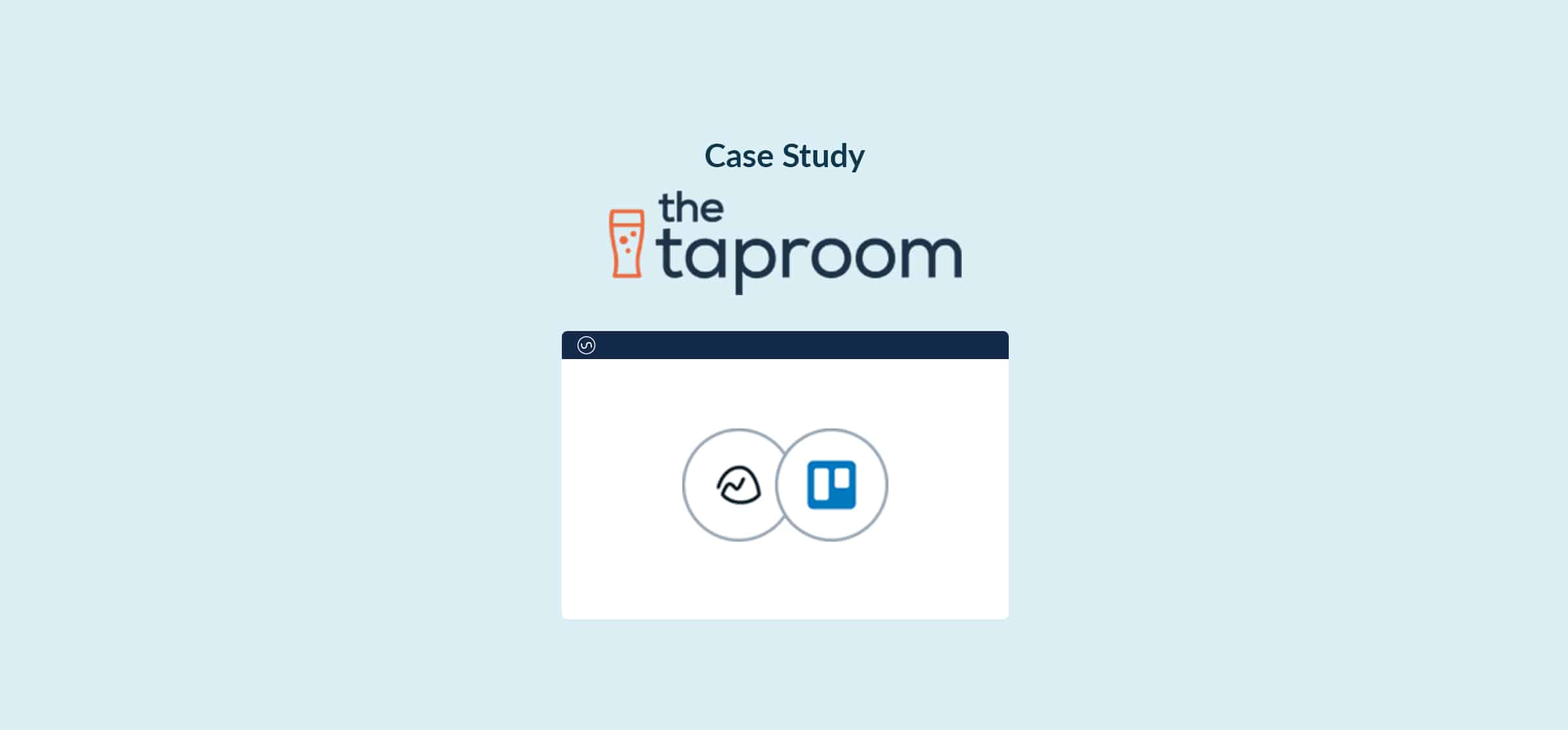 Logos for Basecamp, Trello, and the Taproom, representing their case study