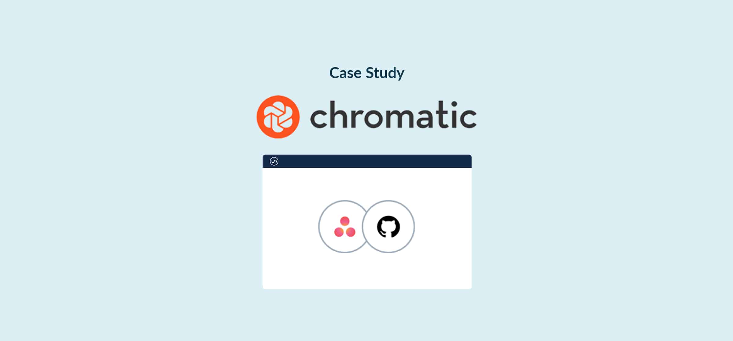Logos for Chromatic, Asana, and GitHub, representing the Chromatic case study