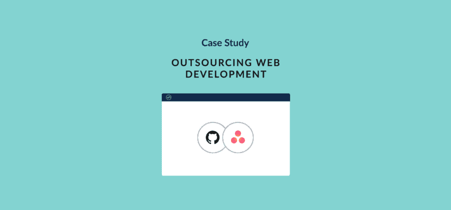Logos for Asana and GitHub, representing the Unito case study for outsourcing web development