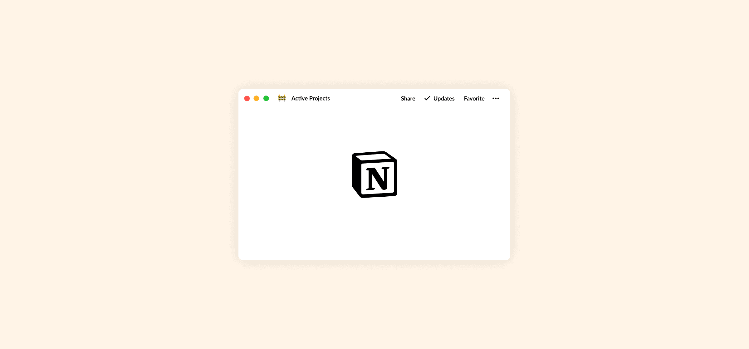 The notion logo within an open Notion window, representing Notion project management.