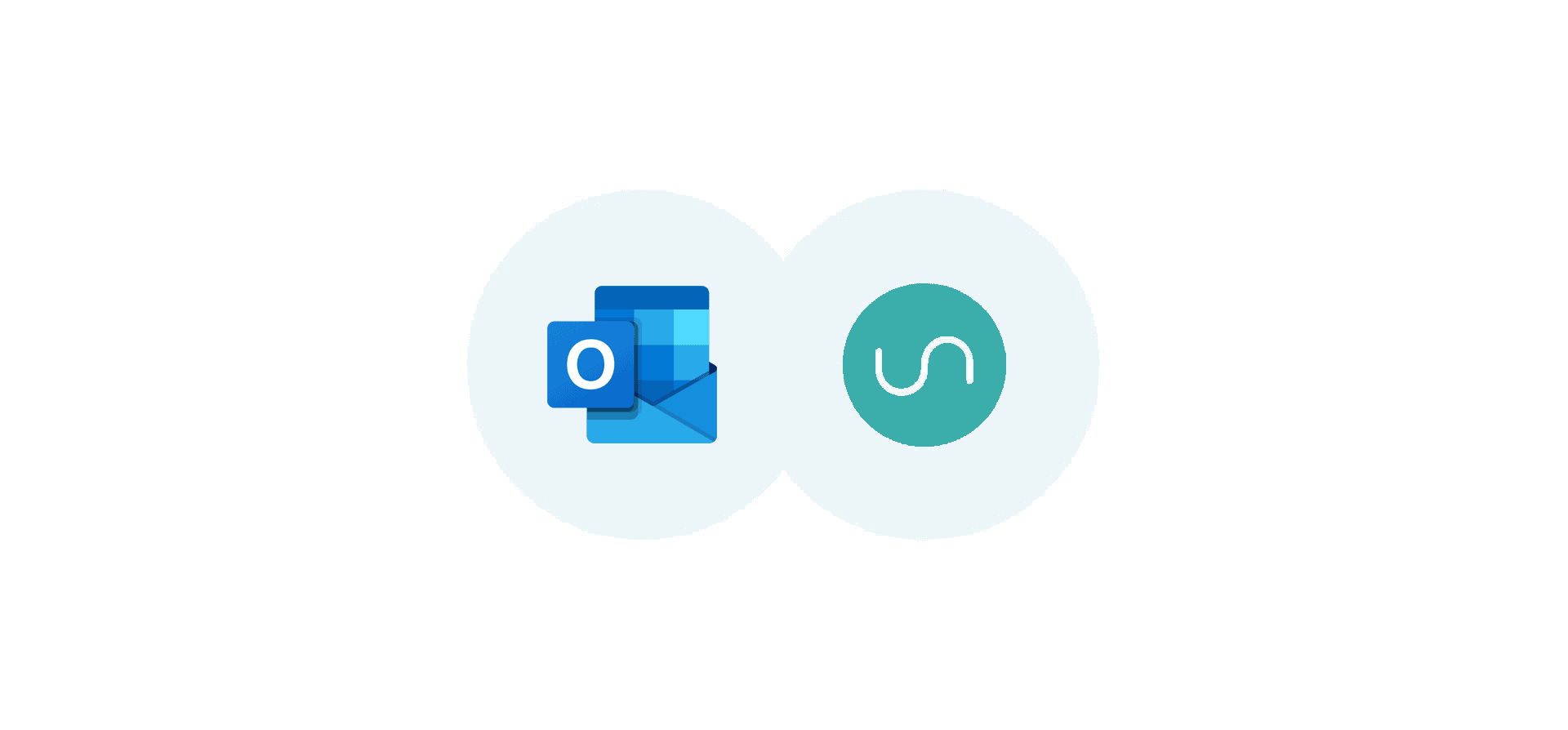 Logos for Outlook and Unito, representing the new Outlook integration.