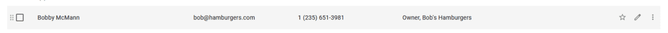 A Google contact ready to be updated.