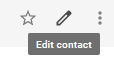 The Google contact edit button.
