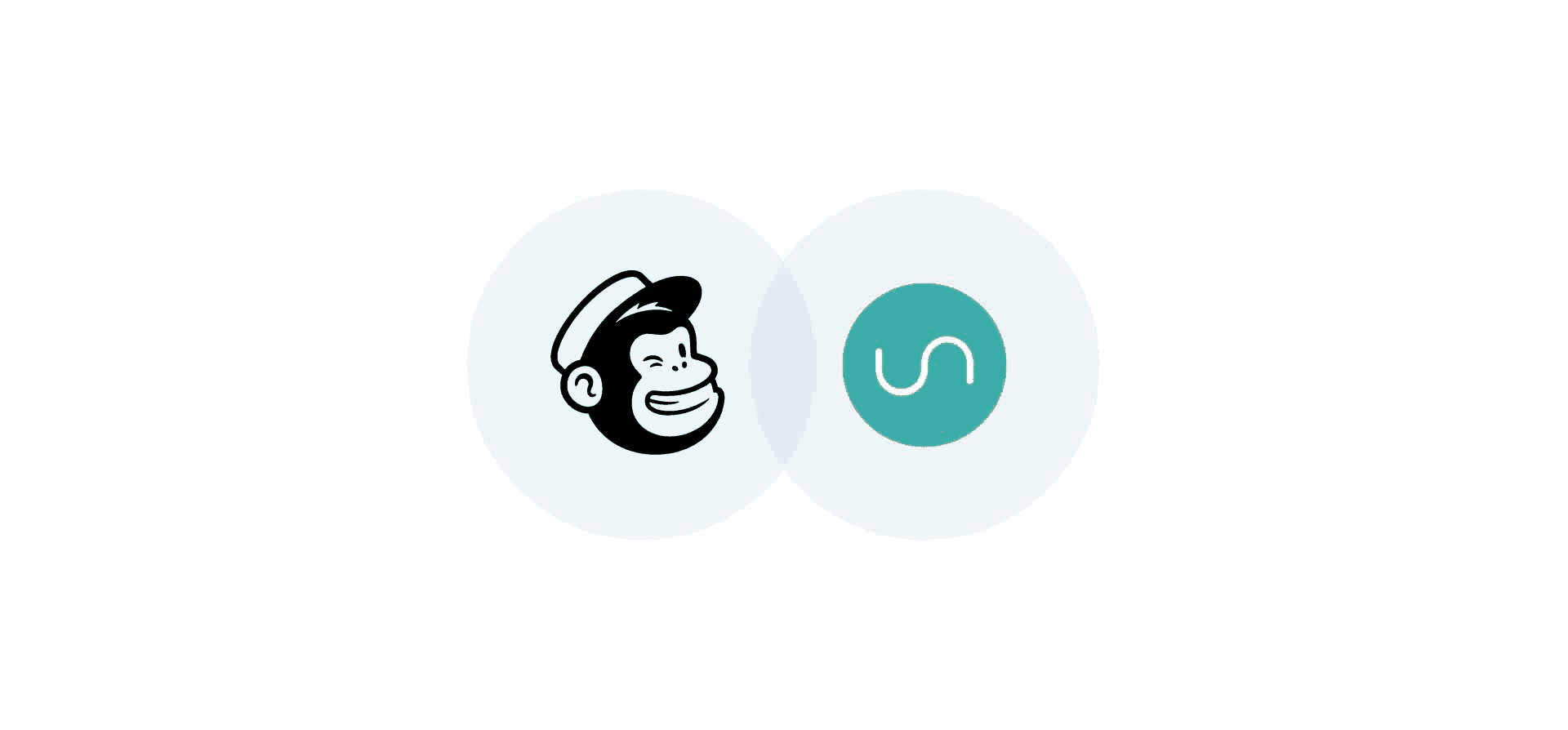 Logos for Mailchimp and Unito, representing Unito's new Mailchimp integration.