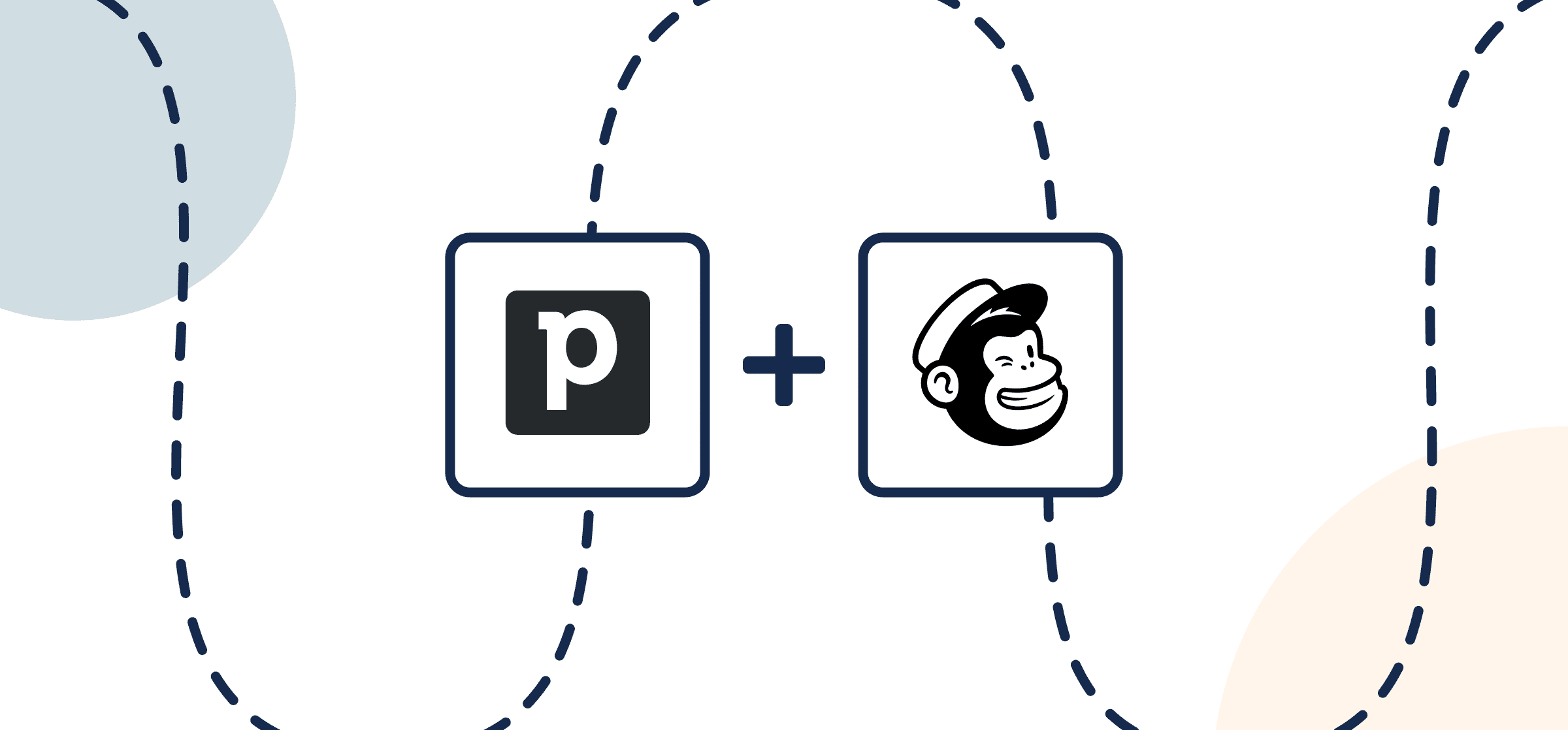 Featured image displaying the logos of Pipedrive and Mailchimp in Unito's guide to setting up a simple Two-Way Sync