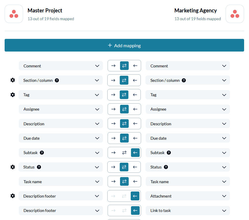 Sync fields between multiple Asana tasks with Unito