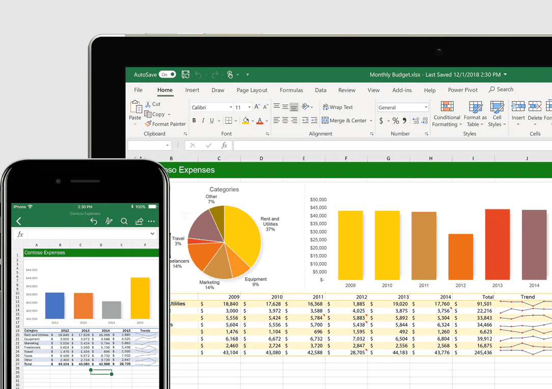 A screenshot of Microsoft Excel, a Notion alternative.