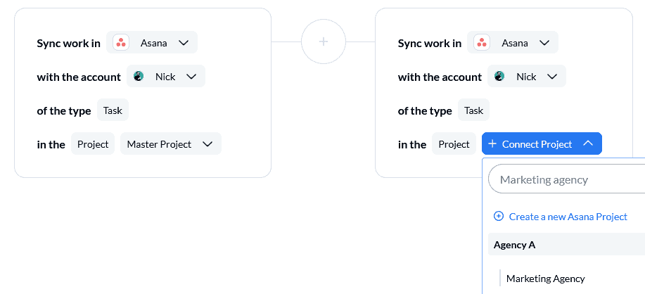 Connecting multiple Asana projects to Unito