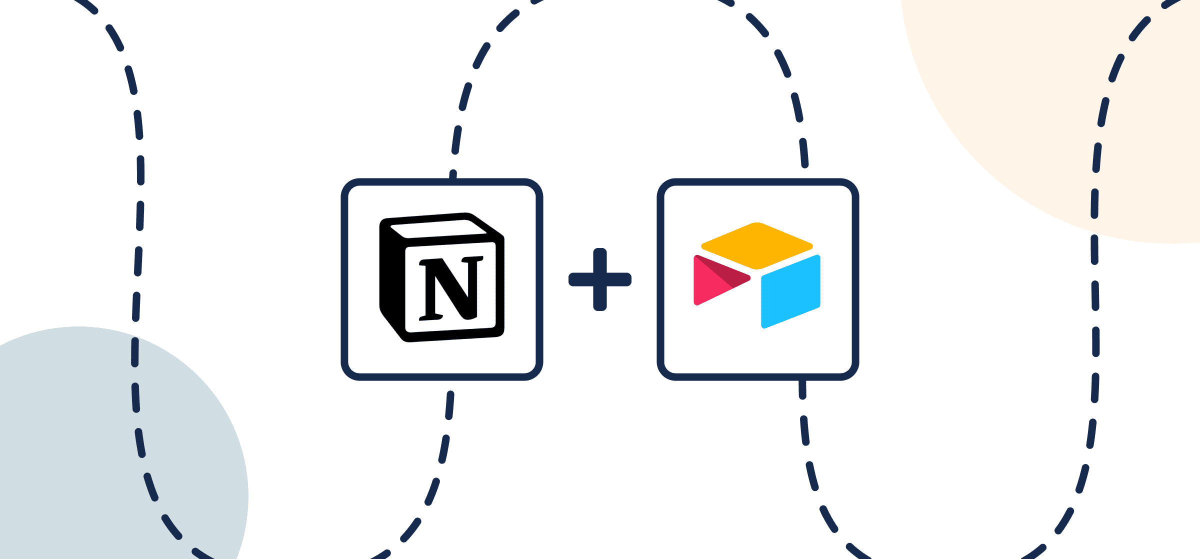 Featured image with Logos for Airtable and Notion, representing Unito's guide to syncing Airtable and Notion work items with a 2-way integration.