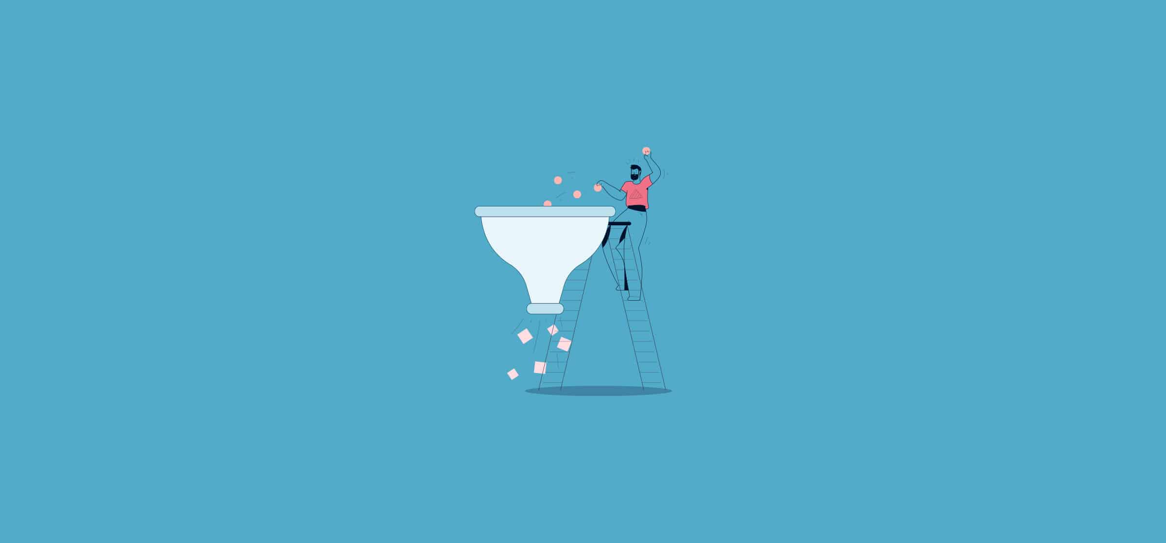 A man throwing balls into a funnel, representing the best version control tools.