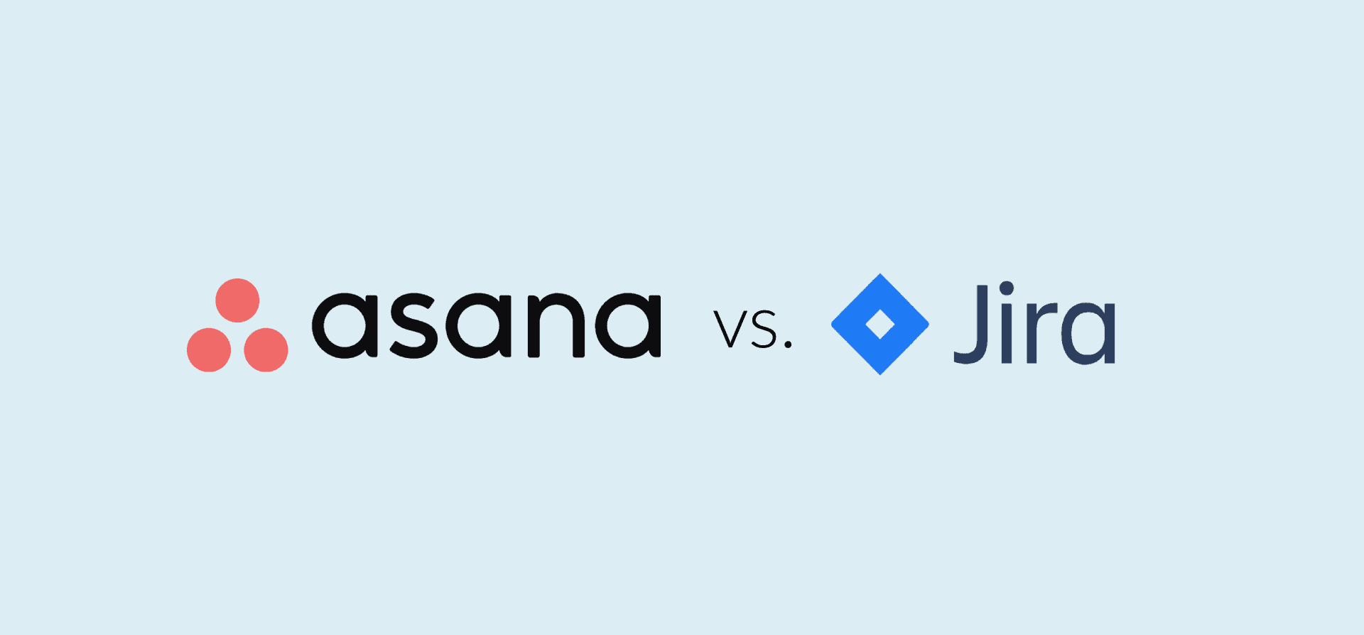Logos for Asana and Jira, representing the breakdown of one tool vs. the other