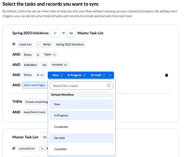 Airtable Wrike Synced with Unito