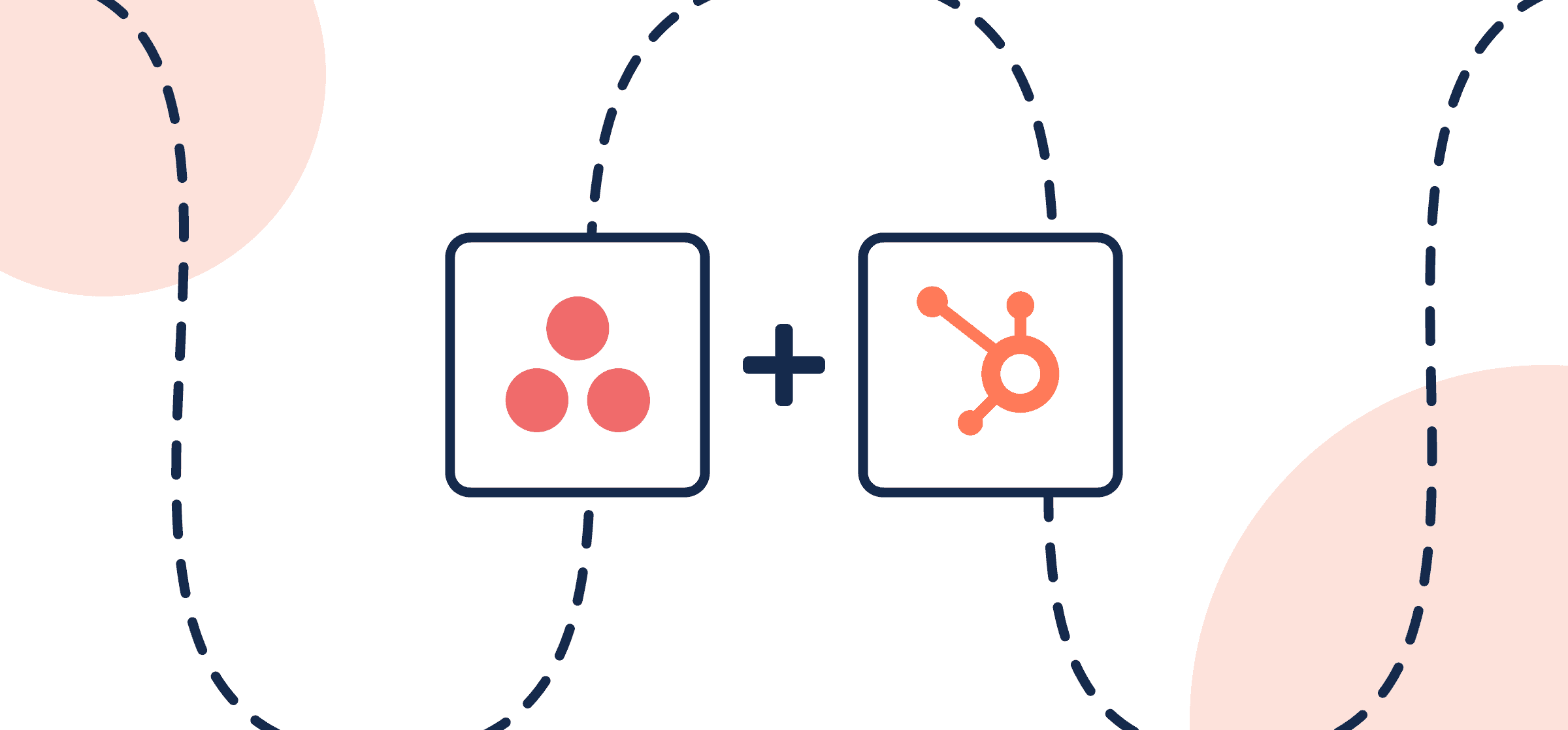 Featured image displaying the logos of Asana and HubSpot in Unito's guide to setting up a simple Two-Way Sync