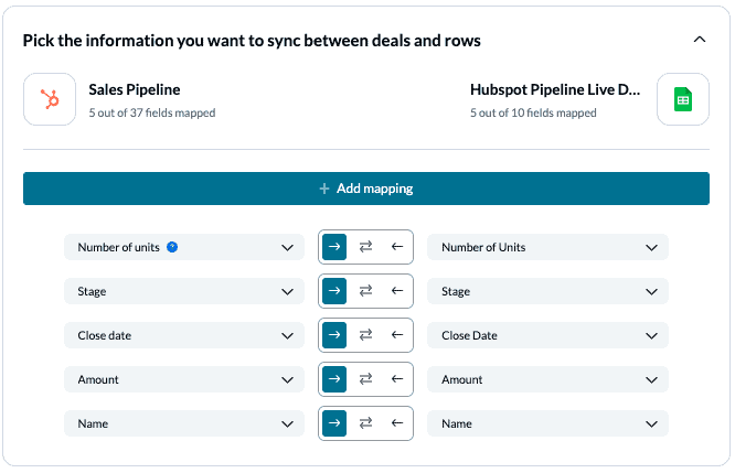 Sales report - mapping