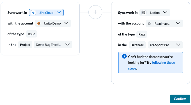 Connect Notion and Jira to Unito