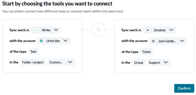 Connect Zendesk and Wrike to Unito