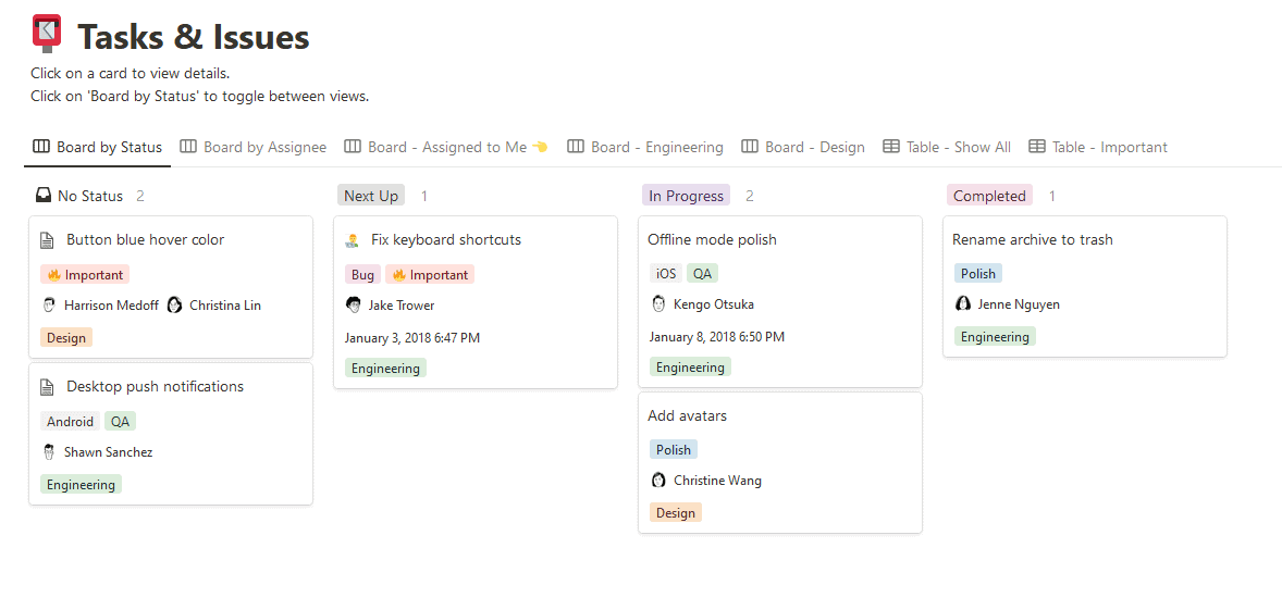 notion project management template