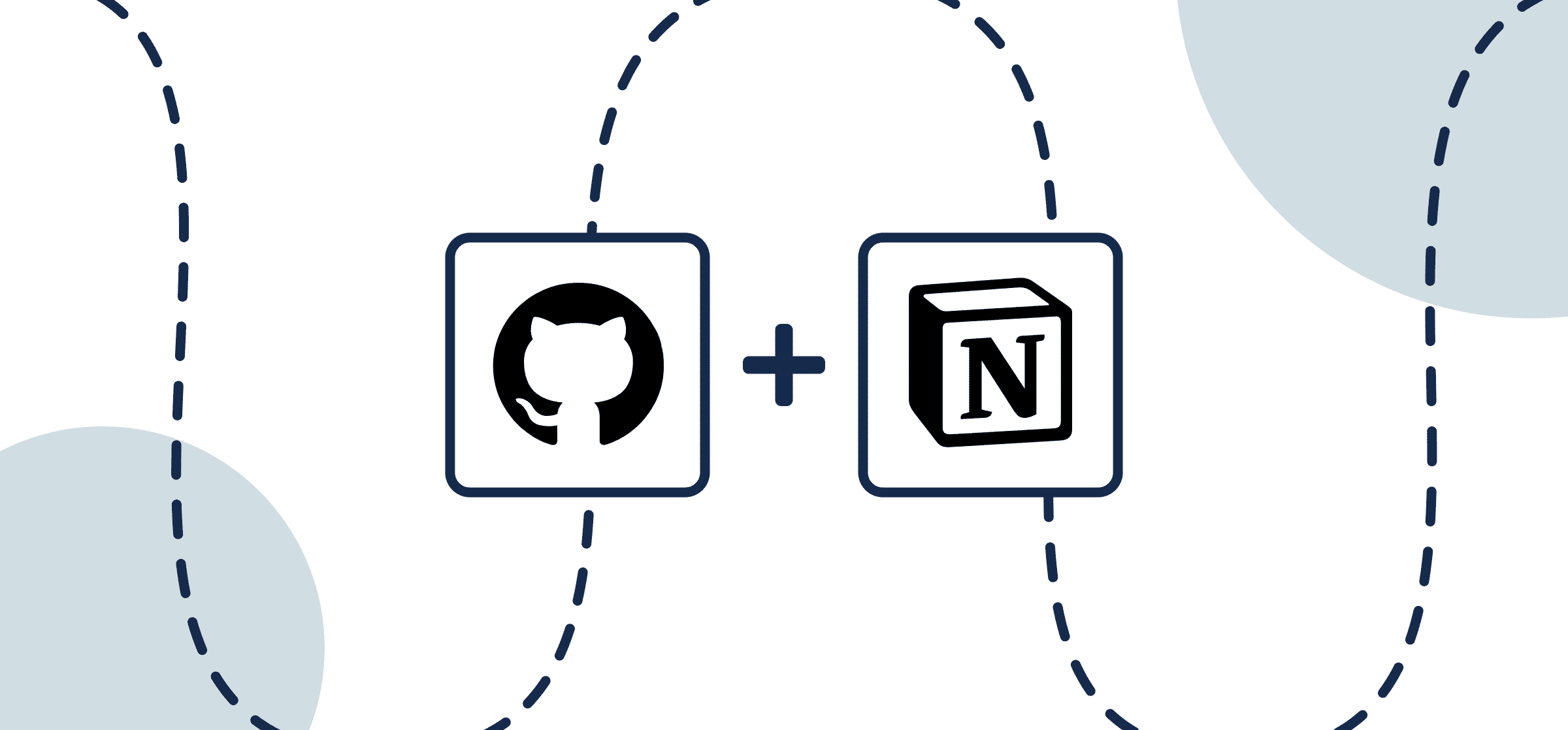 Featured image with Logos for GitHub and Notion, representing Unito's guide to syncing GitHub and Notion work items with a 2-way integration.