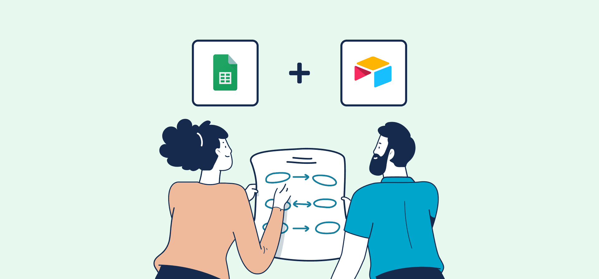 Google Sheets and Airtable logos