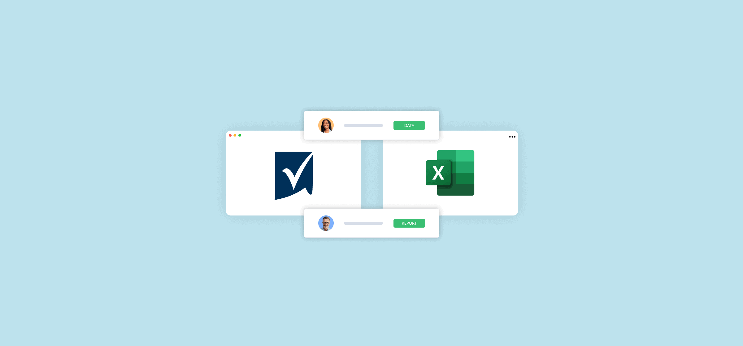 Logos for Smartsheet and Excel, representing how to export Smartsheet to Excel.