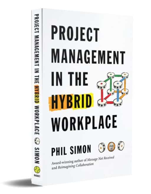 The cover for a book called Project Management in the Hybrid Workplace.