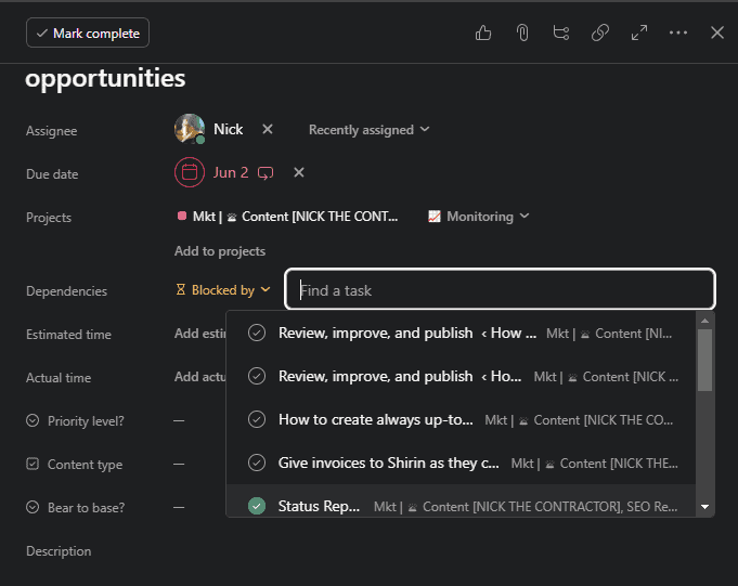 A screenshot of Asana, an example of an essential project management integration.