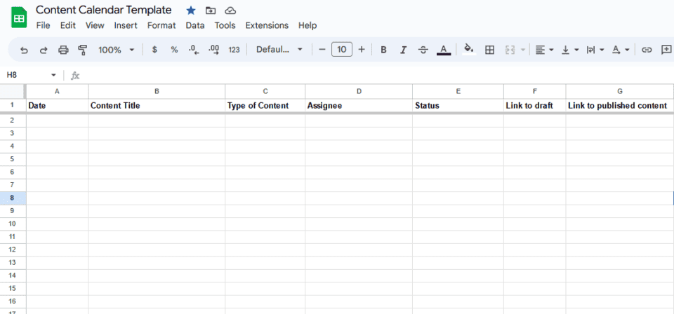 How To Create a Content Calendar in Google Sheets + Templates