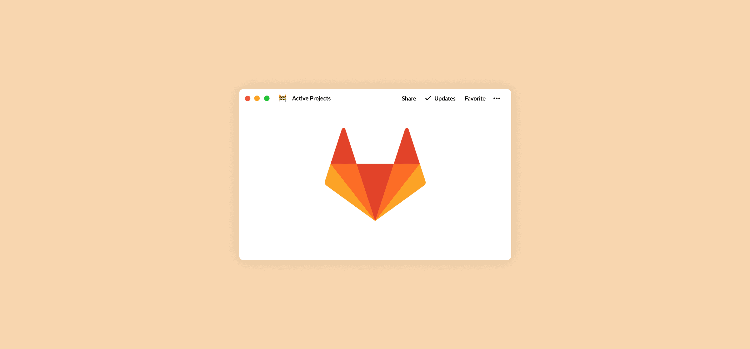 A logo for GitLab, representing ways to collaborate in this tool.