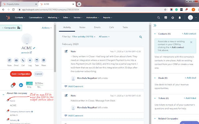 A screenshot of HubSpot on Steroids, a Chrome extension for HubSpot.