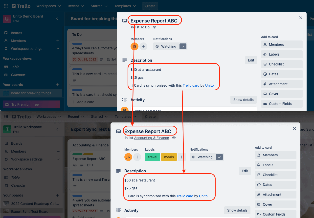 Trello Real-Time Card Counter