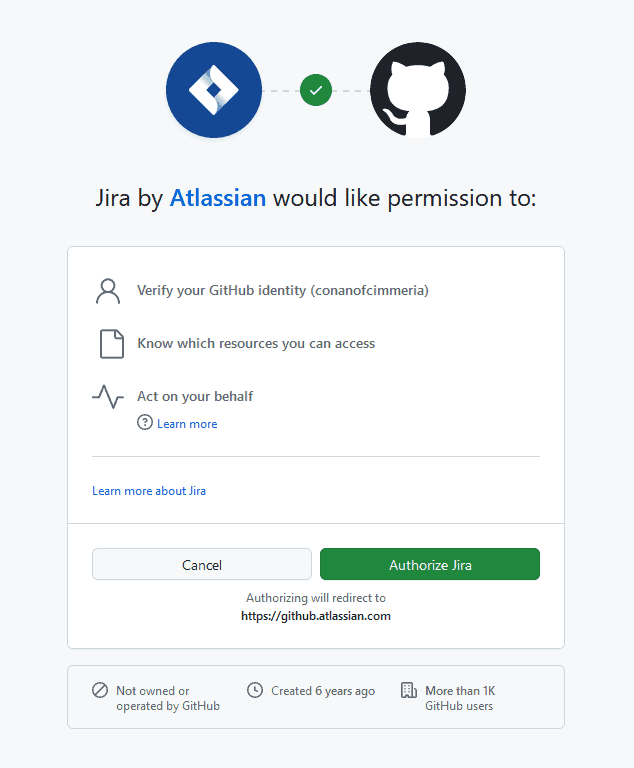 The permissions screen in JIra.