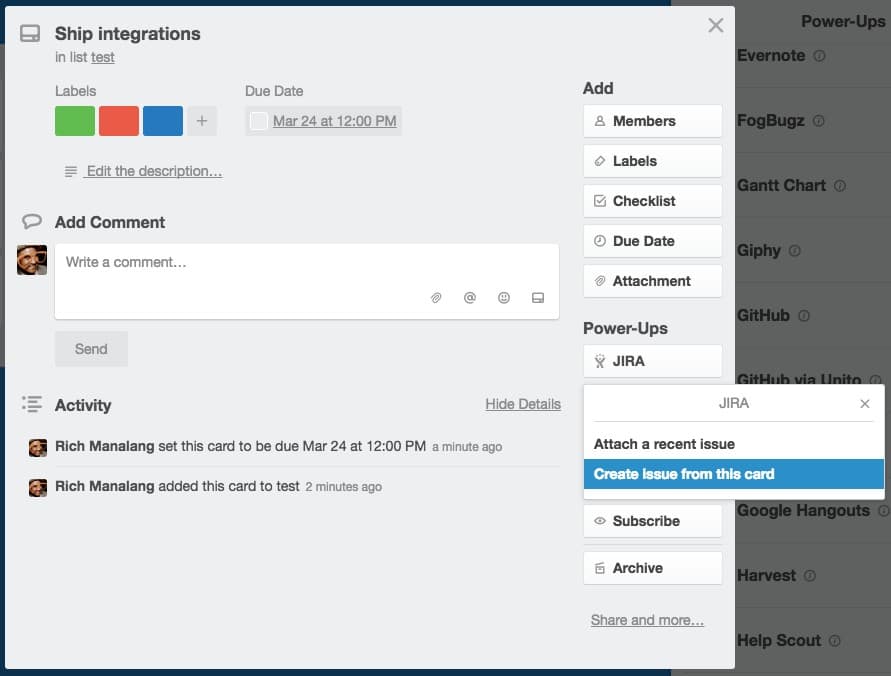 A screenshot of a new issue being created in Jira.