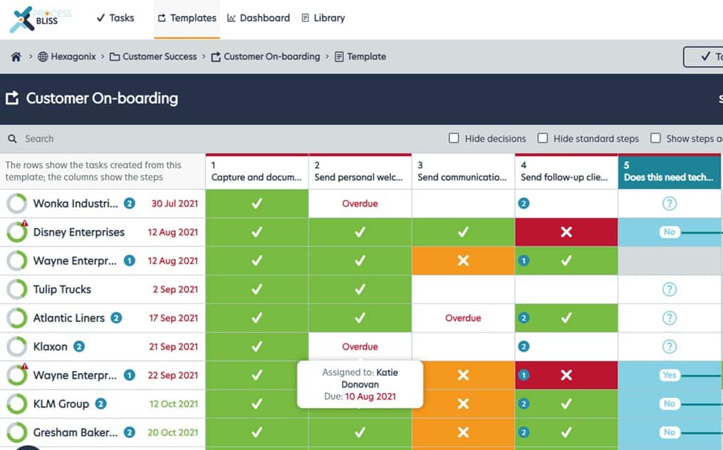 A screenshot of beSlick, an example of workflow automation for compliance.