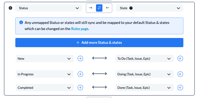 An image of Azure DevOps state synced to Airtable status