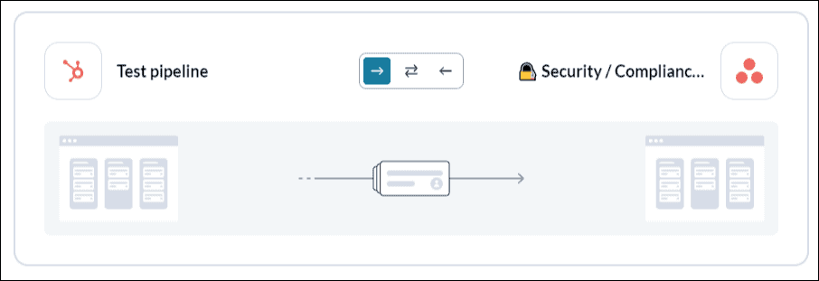 Set a flow direction between HubSpot and Asana