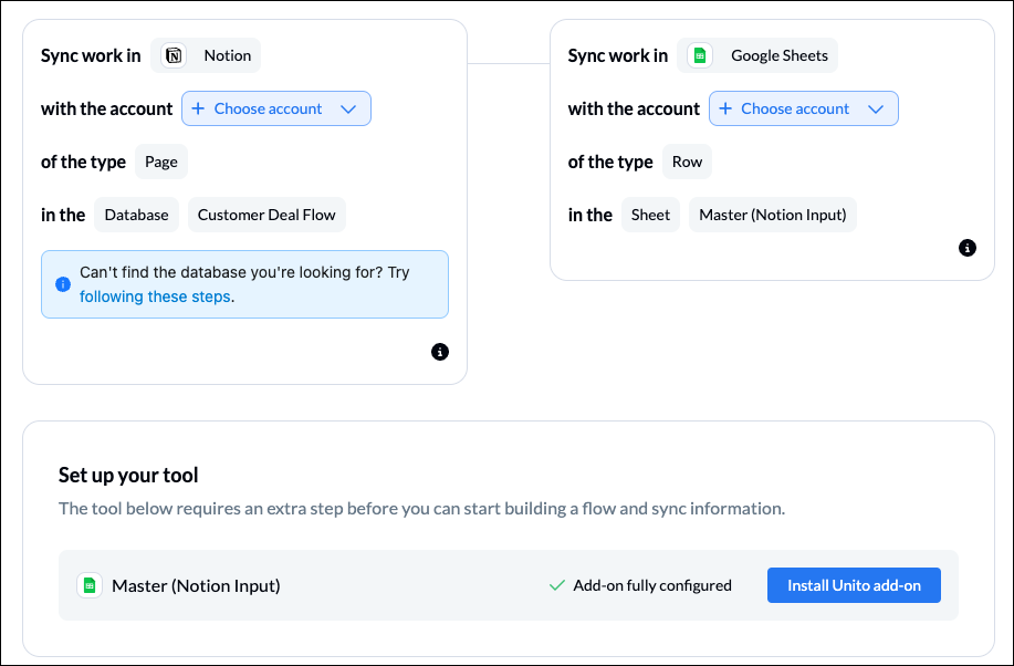 Connecting Notion and Google Sheets with Unito