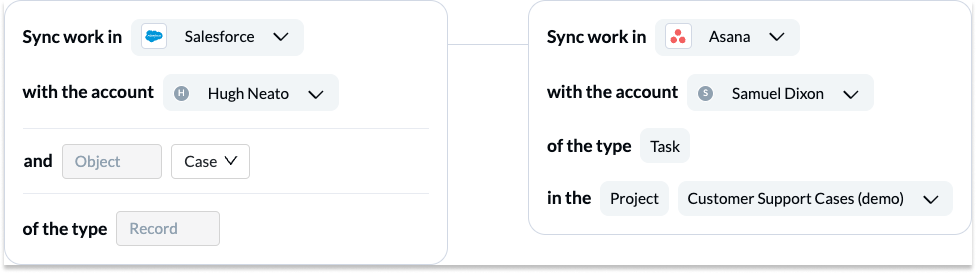 Integrate Salesforce Asana with Unito's 2-way sync