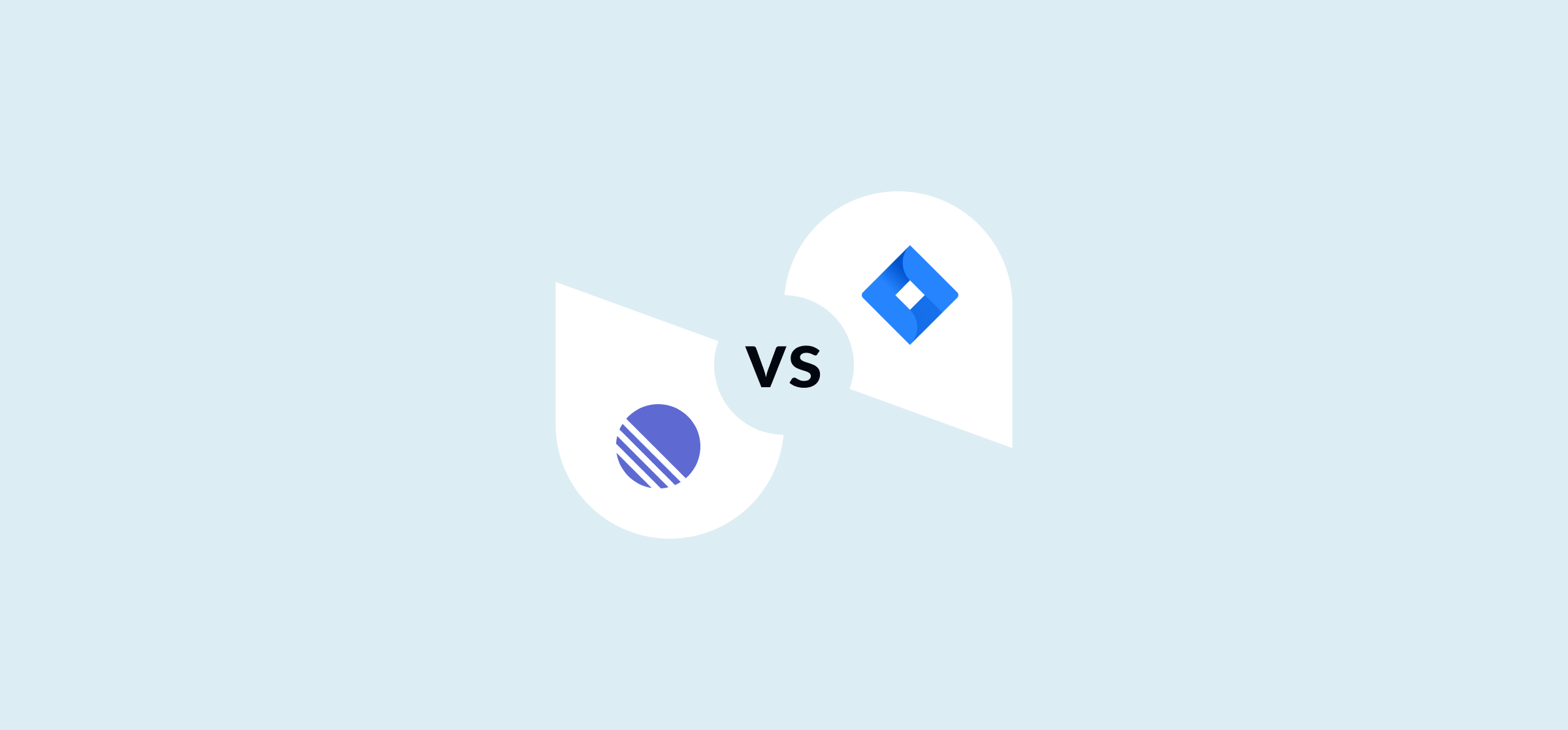 An illustration with logos for Linear and Jira, representing an article comparing the Linear App vs. Jira.