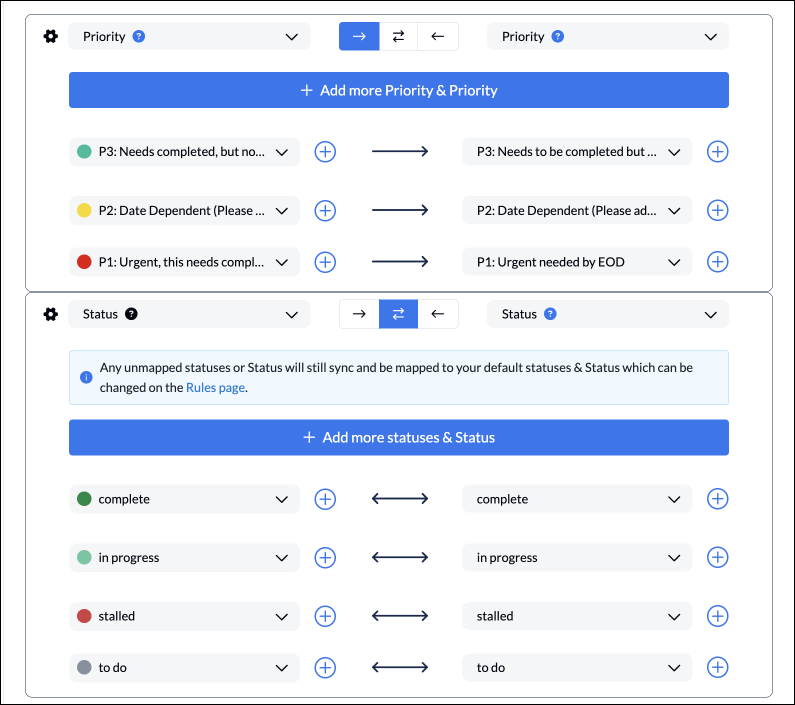 Syncing status fields in ClickUp and Asana with Unito