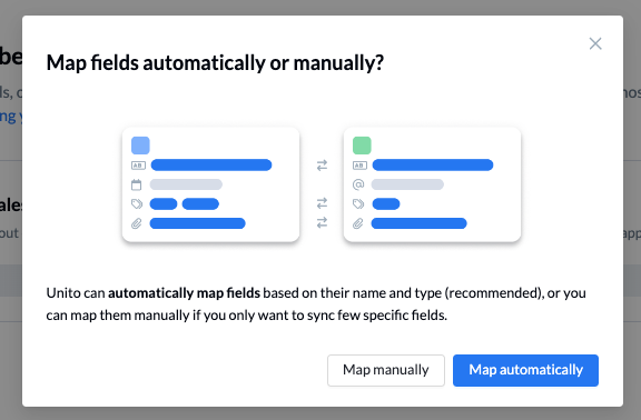Select Auto Map here to begin with a prebuilt template that can be modified.